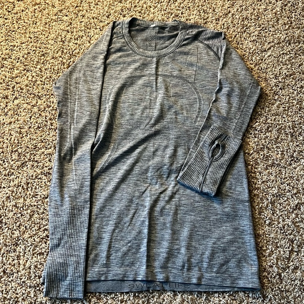 Lululemon swiftly long sleeve, gray, 12